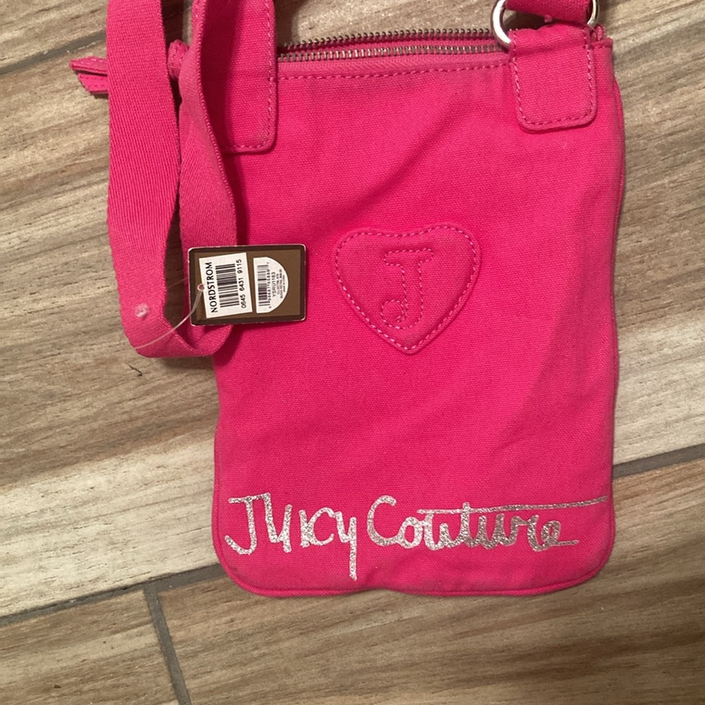 Juicy Couture hot pink mini satchel / messenger bag - Picture 3 of 6